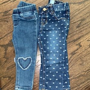 A pair of Hearts Jeans size 18 months